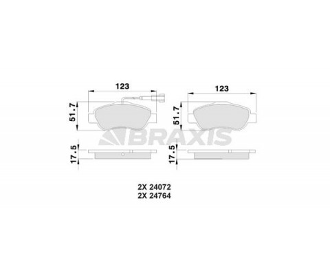 BRAXIS ON BALATA FIAT 500 LINEA FIORINO