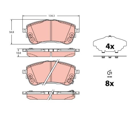 TRW ON BALATA TOYOTA COROLLA 1.6 BENZINLI 1.8 HYBRID YARIS CROSS 19-